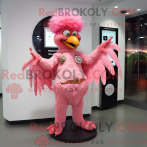 Rosa Harpy maskot kostyme...