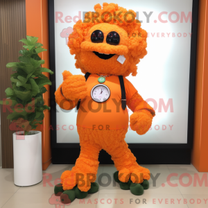 Oransje blomkål maskot...