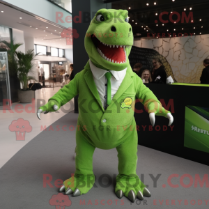 Limegrønn T Rex máscara de...