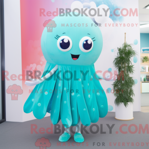 Turquoise Jellyfish mascot...