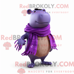 Lilla Capybara maskot...
