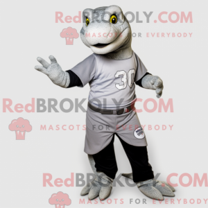 Silver Komodo Dragon mascot...
