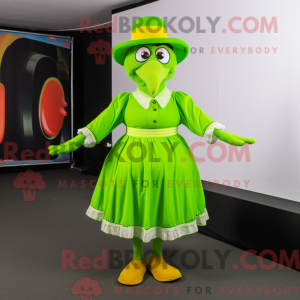 Postava maskota Lime Green...