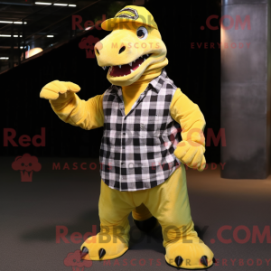 Gul Iguanodon maskot...