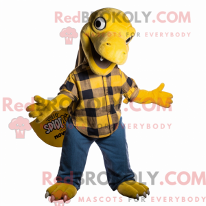 Gul Iguanodon maskot...