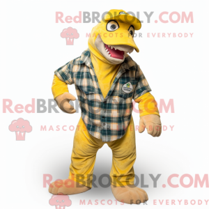 Gul Iguanodon maskot...