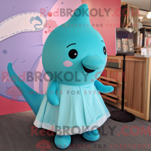 Cyan Narwhal máscara...