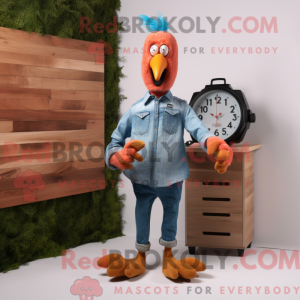 Rust Turkey mascot costume...