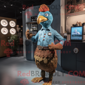 Rust Turkey mascot costume...