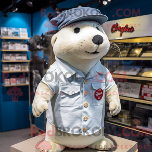 White Otter maskot kostyme...
