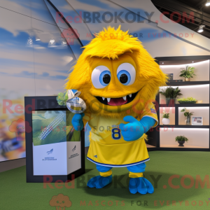 Yellow Betta Fish mascot...