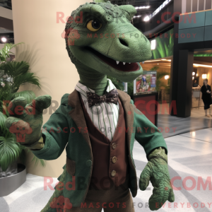 Skovgrøn Deinonychus maskot...