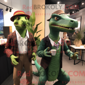 Skovgrøn Deinonychus maskot...