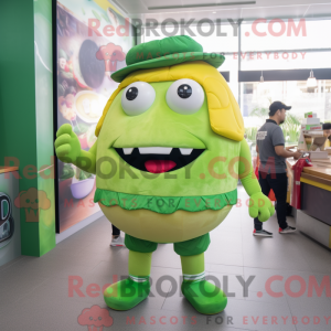 Lime Green Burgers mascot...