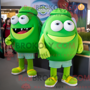Postava maskota Lime Green...