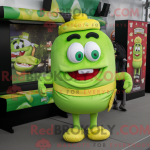 Postava maskota Lime Green...