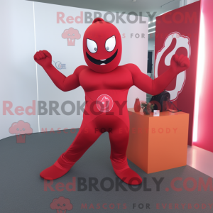 Red Superhero mascot...