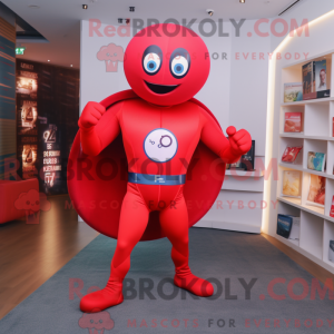 Red Superhero mascot...