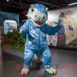 Sky Blue Iguanodon mascot...