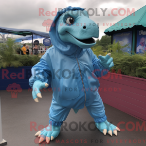 Sky Blue Iguanodon mascot...