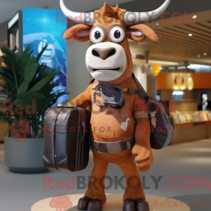 Rust Zebu maskot kostume...