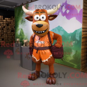 Rust Zebu maskot kostume...