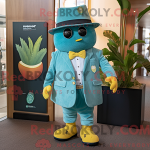 Teal Mango mascottekostuum...