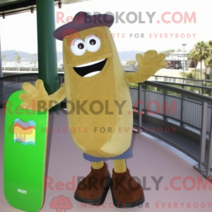 Máscara de skate Olive com...