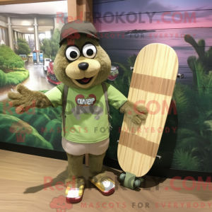 Oliven Skateboard maskot...