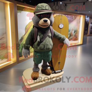 Máscara de skate Olive com...
