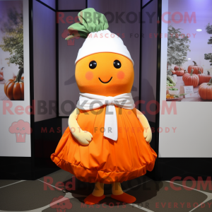 Postava maskota oranžového...