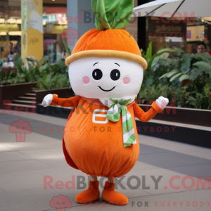 Oranje raap mascottekostuum...