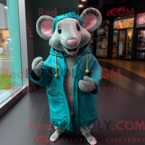 Teal Rat Maskottchen Kostüm...
