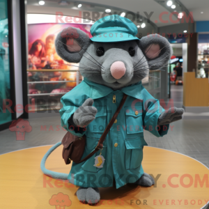 Disfraz de mascota Teal Rat...