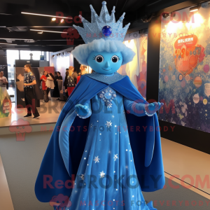 Blue Queen-mascottekostuum...