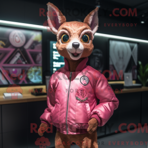 Pink Roe Deer maskot...