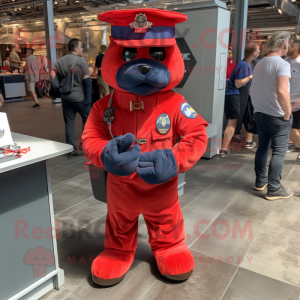 Red Navy Seal mascotte...