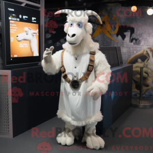 Hvid ged maskot kostume...