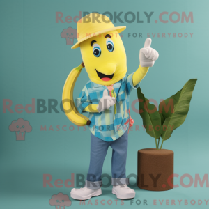 Cyan Baa maskot kostume...