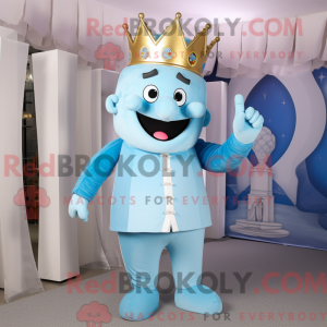 Himmelblå konge maskot...