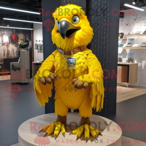 Yellow Eagle maskot kostume...