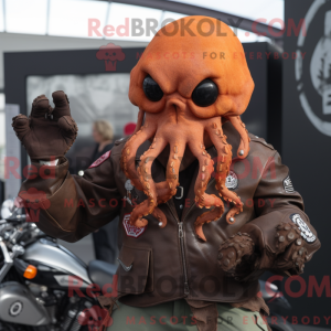 Rust Kraken mascot costume...