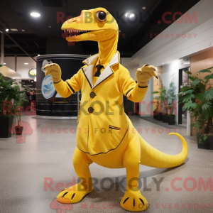 Gul Coelophysis maskot...