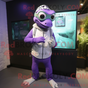 Lavendel Lizard mask drakt...