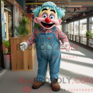 Teal Clown Maskottchen...