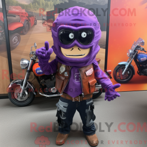 Personaggio mascotte viola...