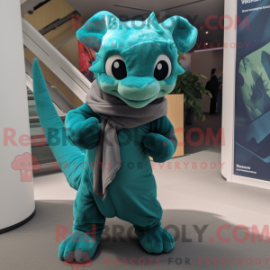 Teal Chupacabra mascot...