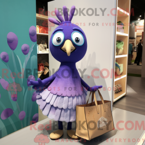 Lavendel-Pfau-Maskottchen-K...