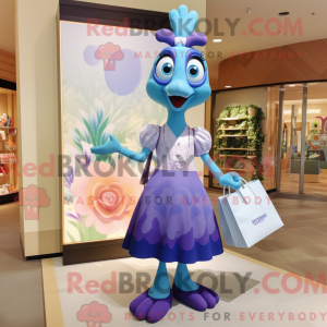 Lavendel Påfugl maskot...