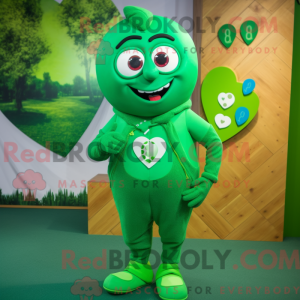 Green Heart maskot kostume...